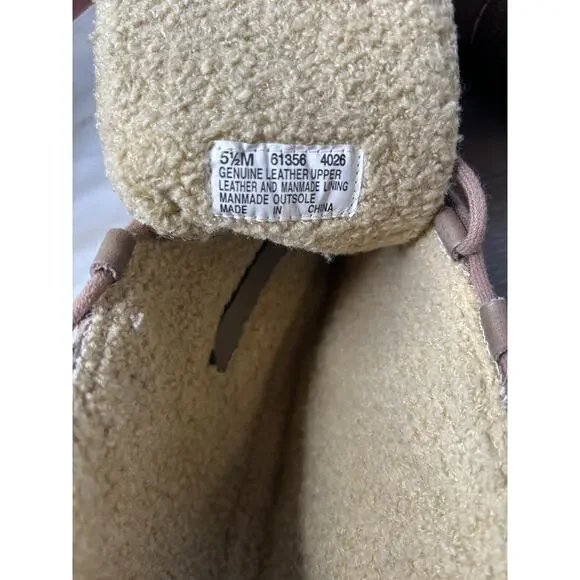 Timberland Moorland Hollace Boots Womens 5.5 Tan Leather Lace Up Tall 69399 - Picture 6 of 6